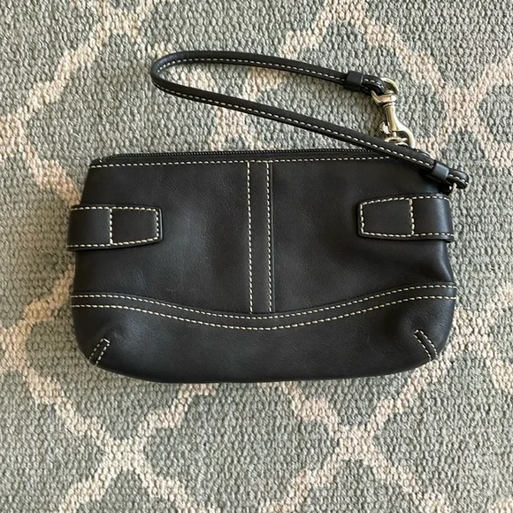 COACH Black Leather Wristlet - Picture 5 of 10